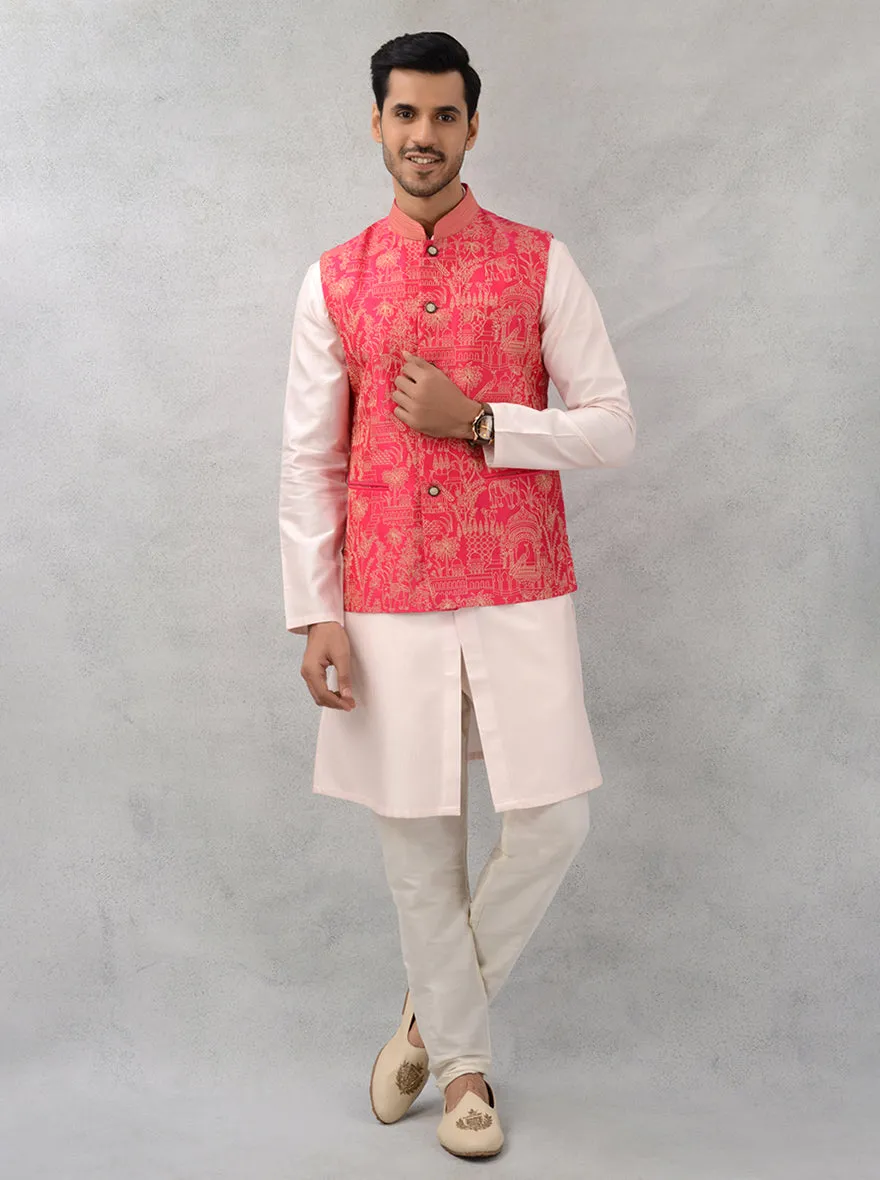 Rani Pink Bandhgala Jacket | TULA