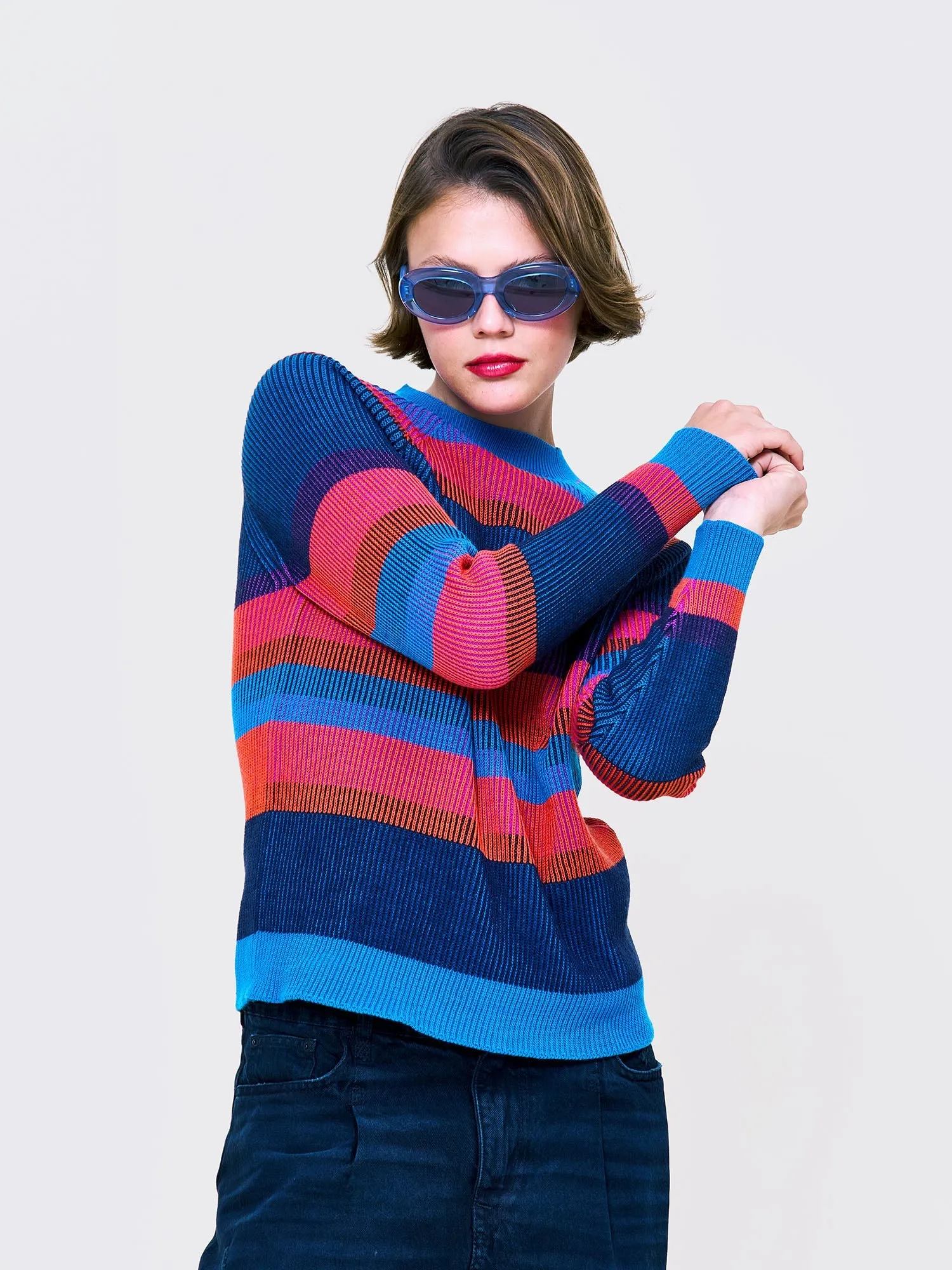 Ribbed-Knit Sweater