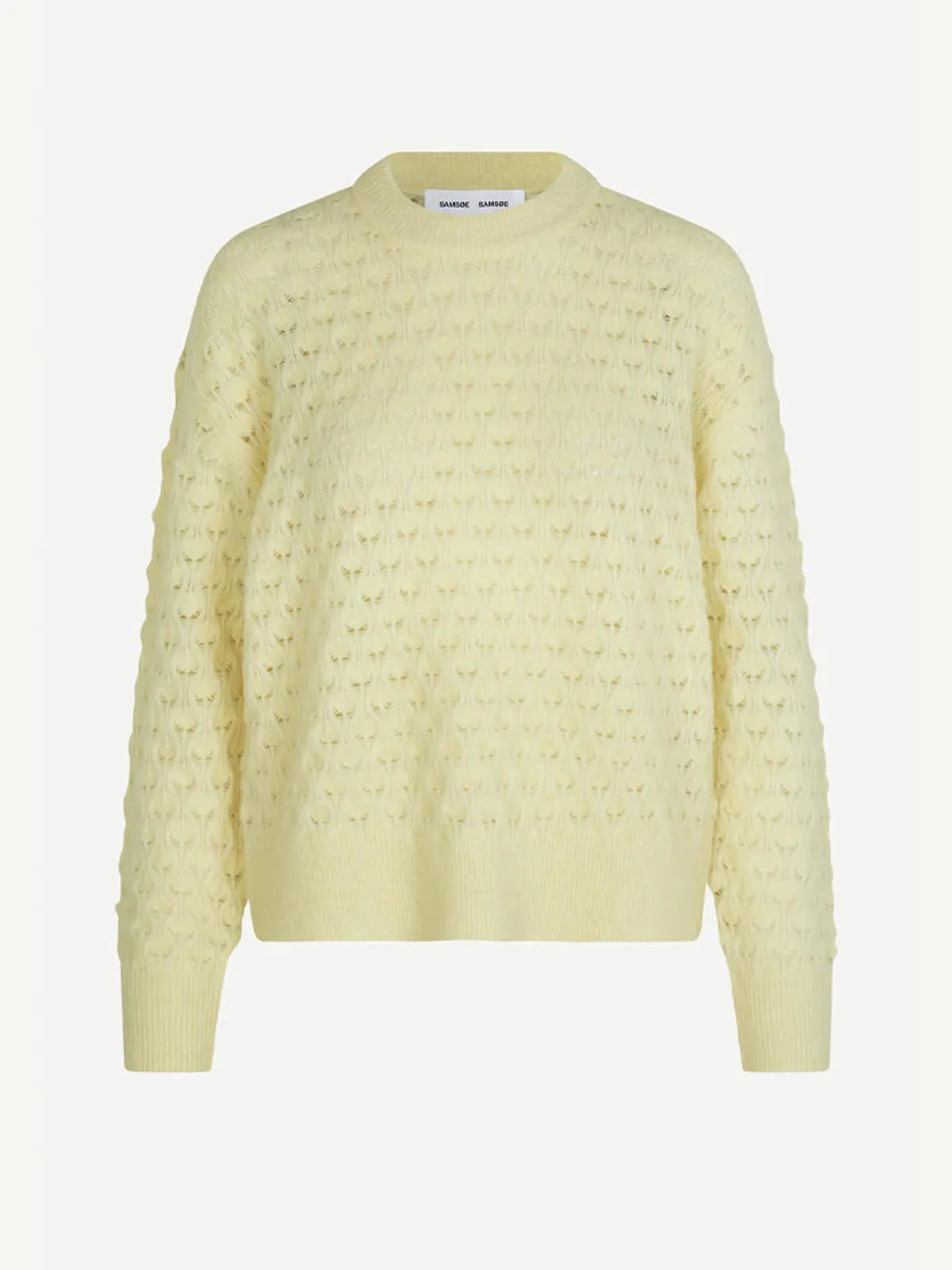 Saanour Pointelle Sweater - Yellow