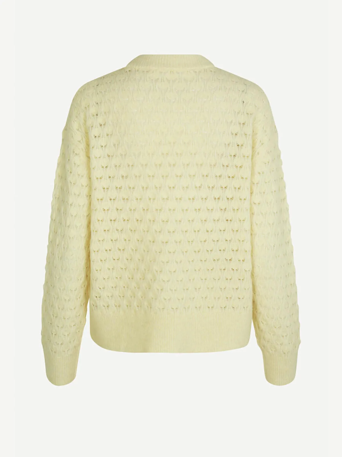 Saanour Pointelle Sweater - Yellow