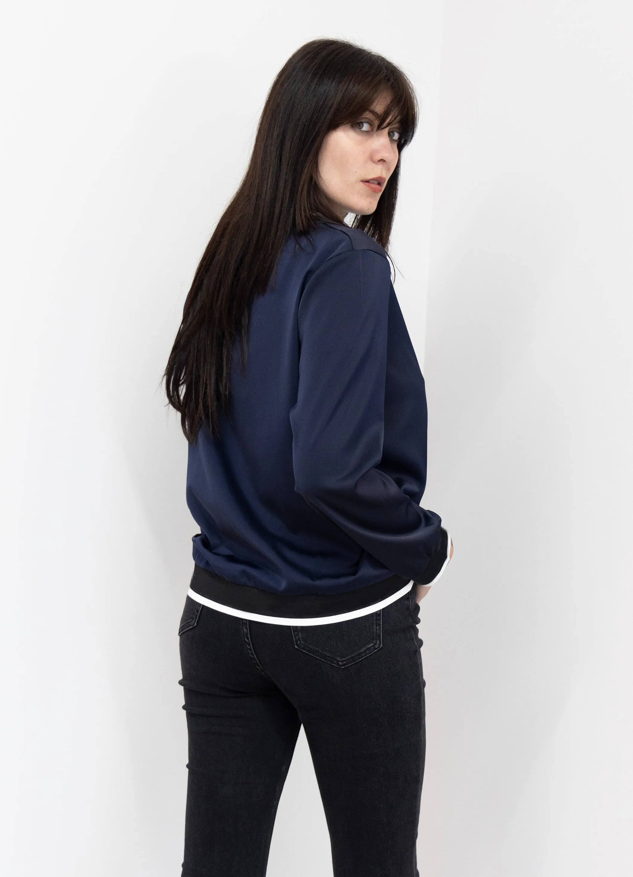 Sateen Navy Jacket.