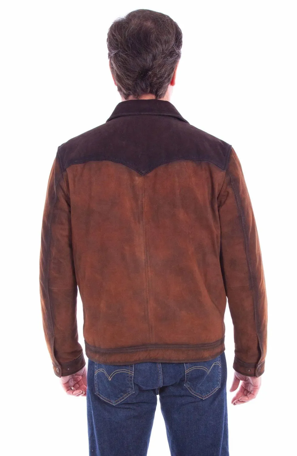 Scully Mens Zip Western Brown Leather Leather Jacket 3X