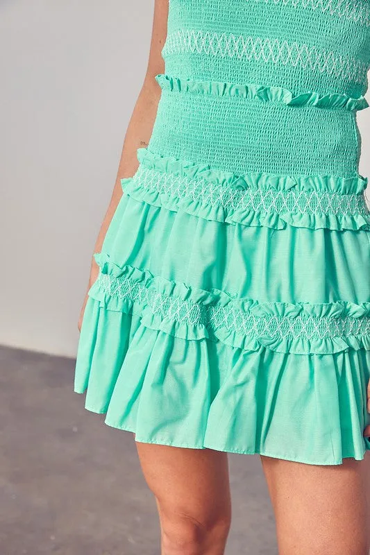 Sky Tiered Ruffle Skirt