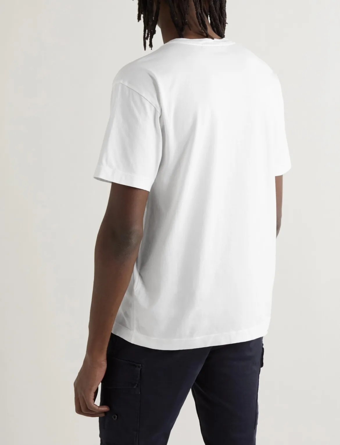 STONE ISLAND  |Plain Cotton Logo T-Shirts