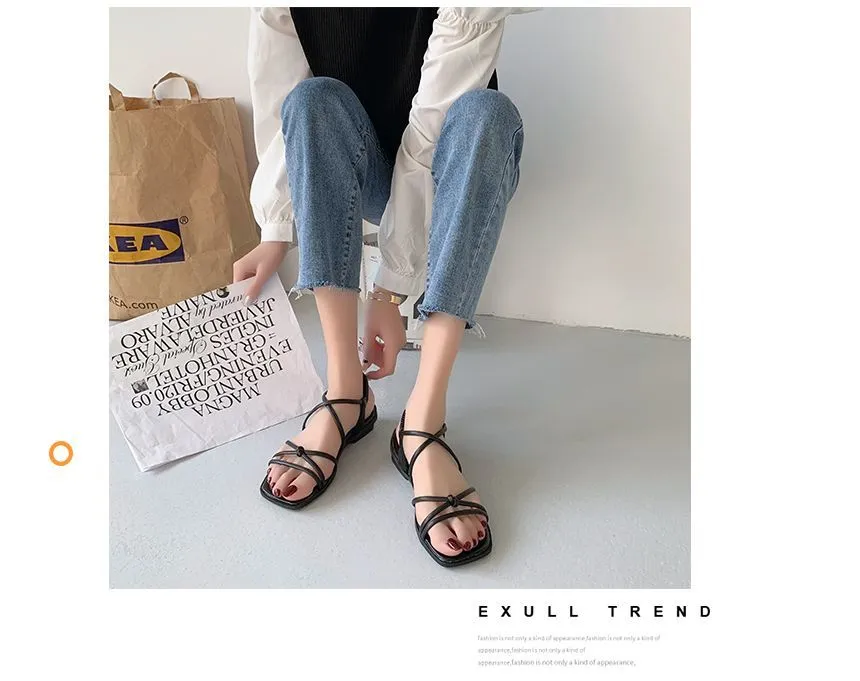 Strappy Flat Sandals cc7