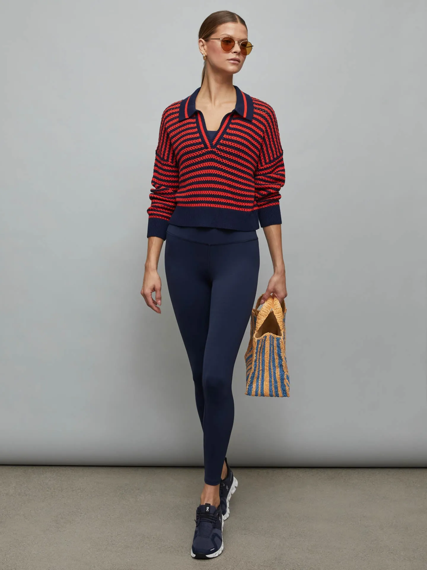 Striped Cotton Pullover - DARK BLUE MULTI