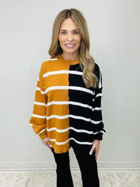 STRIPED OVERSIZED SWEATER