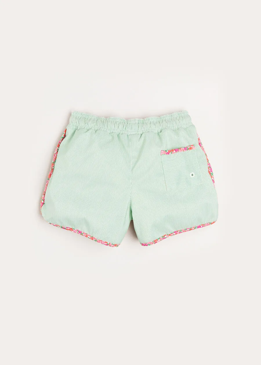 Striped Swim Shorts in Green (2-8yrs)