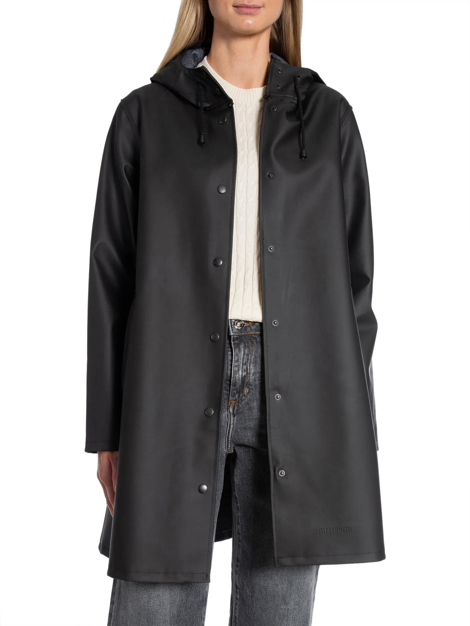 STUTTERHEIM RAINCOAT MOSEBACKE BLACK