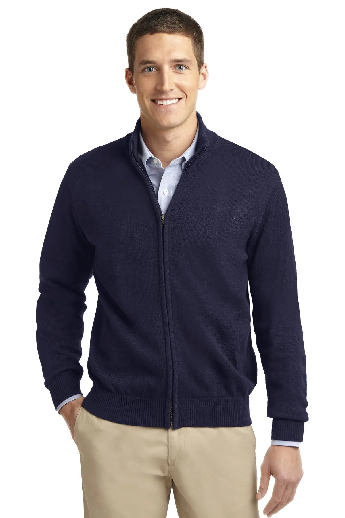 SW303 Port Authority® Value Full-Zip Mock Neck Sweater SKU: SW303