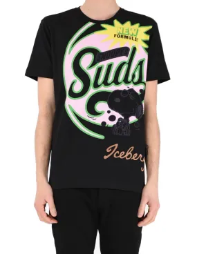 T-shirt Iceberg uomo F0256301 nera snoopy P22