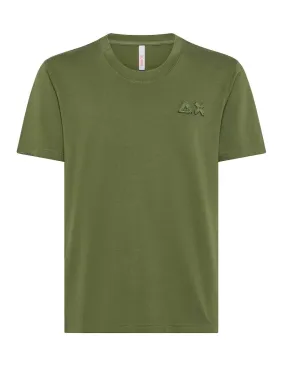 T-shirt Sun68 uomo Broken Vintage T34115 verde