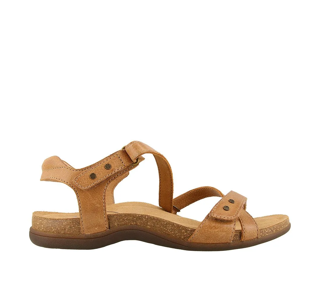 Taos Womens Grand Z Strappy Sandal- Honey Leather