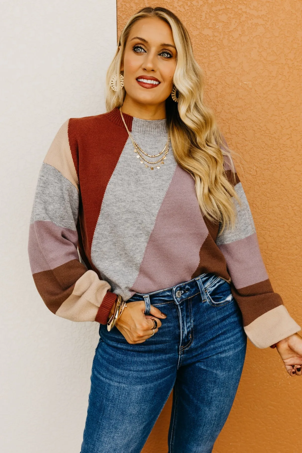 The Ishaan Color Block Sweater