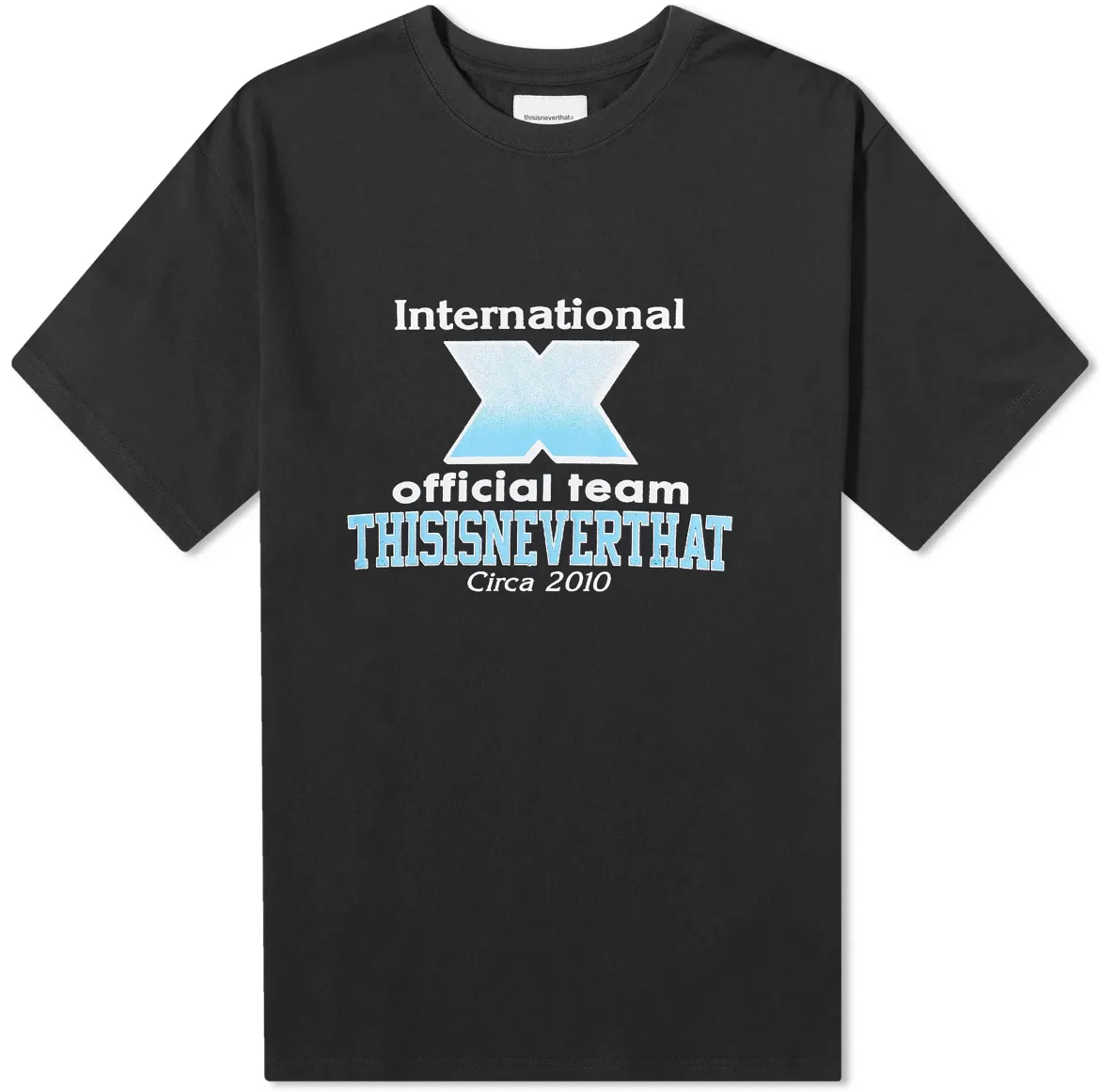 thisisneverthat  |Crew Neck Cotton Short Sleeves Logo Crew Neck T-Shirts