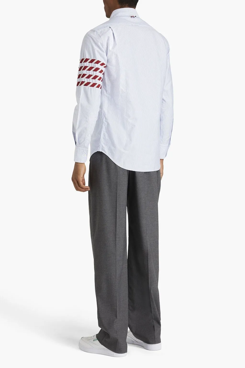 THOM BROWNE  |Long Sleeves Cotton Bridal Logo Designers Outlet Shirts