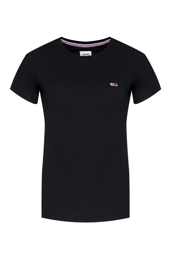 Tommy Hilfiger Women Regular Logo Tee Black