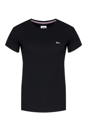 Tommy Hilfiger Women Regular Logo Tee Black