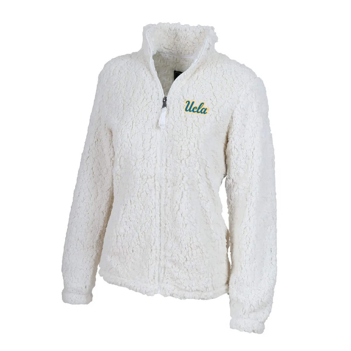 UCLA Ladies Full Zip Sherpa Jacket Natural