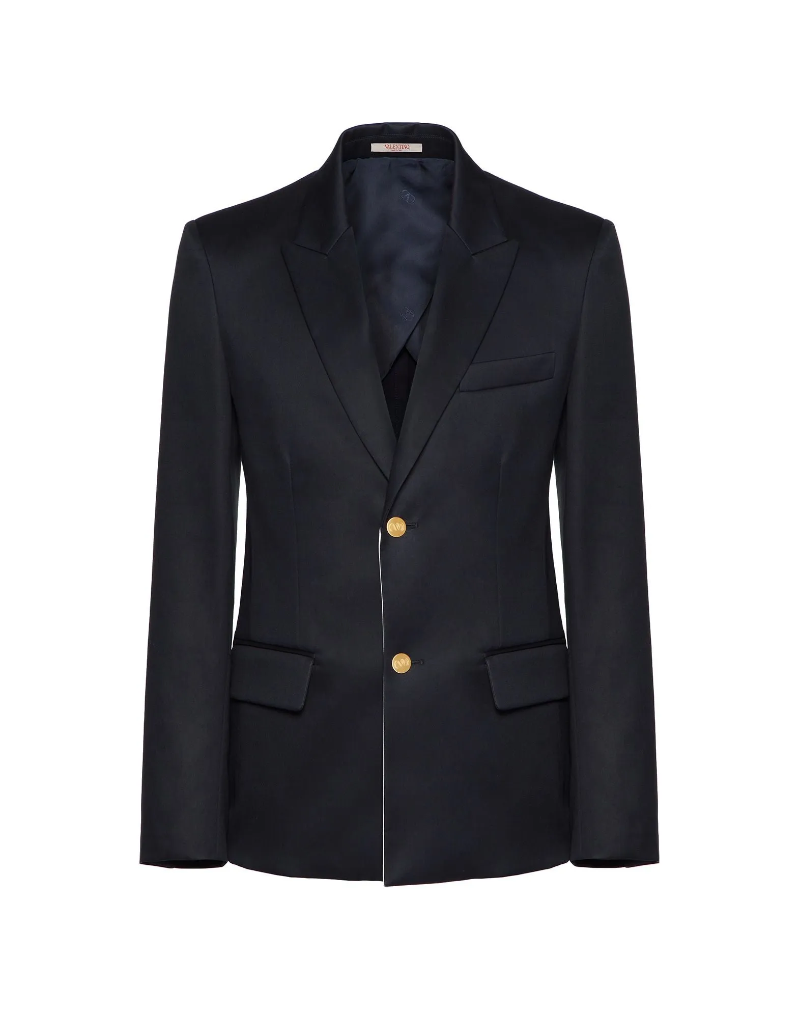 VALENTINO Navy Semi-Fitted Men's Jacket for SS23