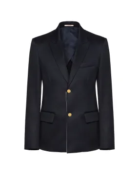 VALENTINO Navy Semi-Fitted Men's Jacket for SS23