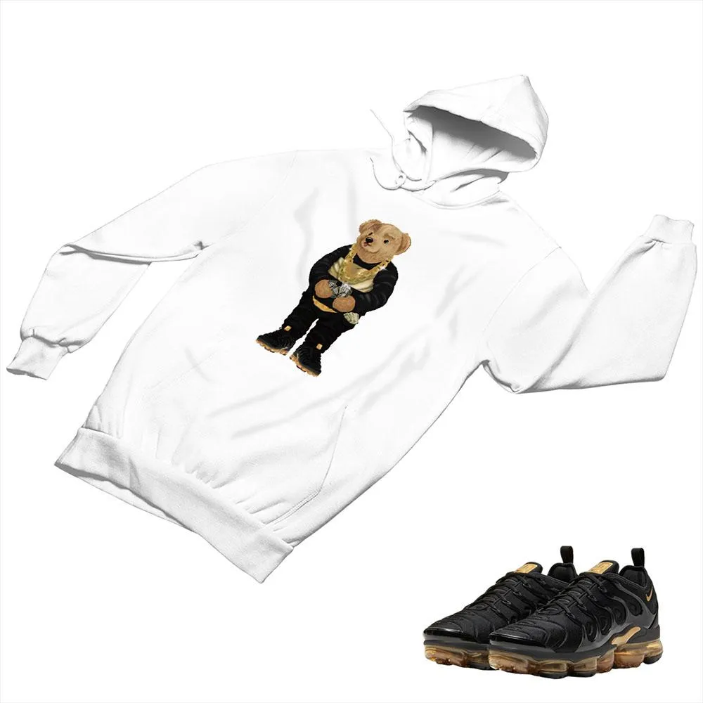 VaporMax Plus Black and Gold Matching Custom Designed Hoodies AVP 2-6-14