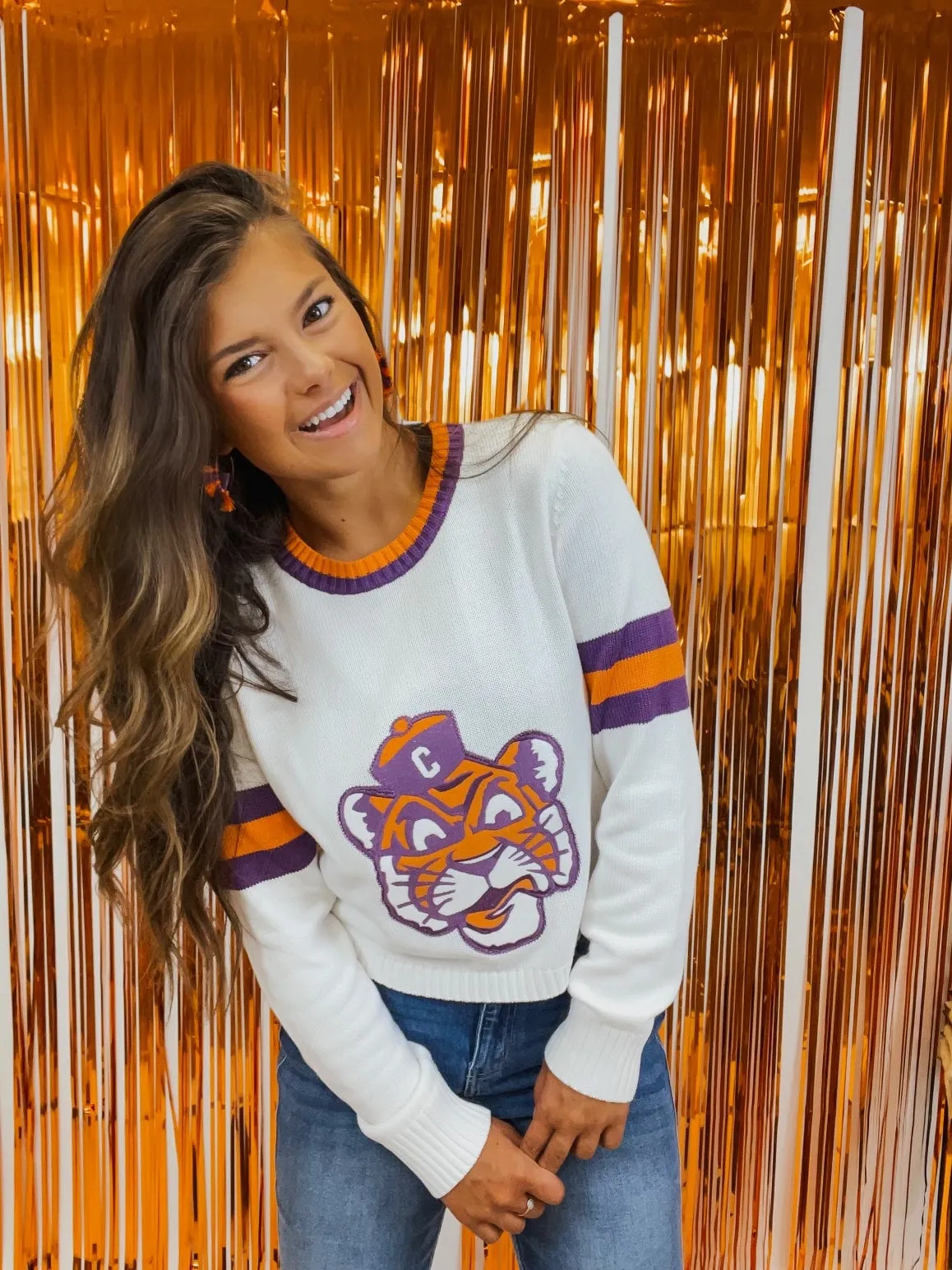 Vintage Tiger Cropped Sweater