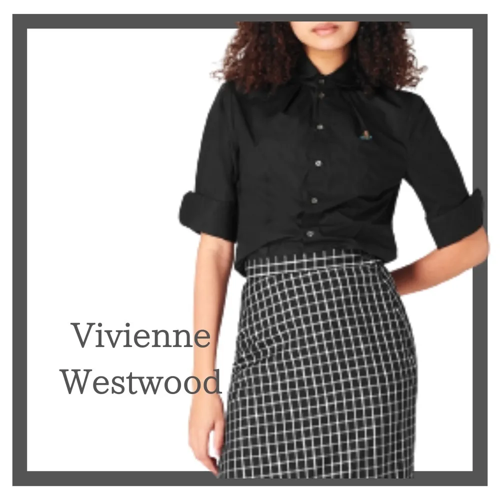 Vivienne Westwood  |Plain Cotton Medium Short Sleeves Logo Shirts & Blouses