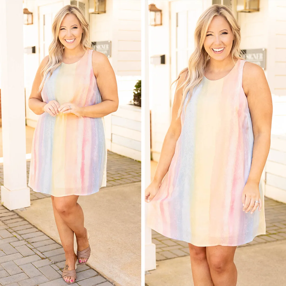 Watercolor Wishes Dress, Multi