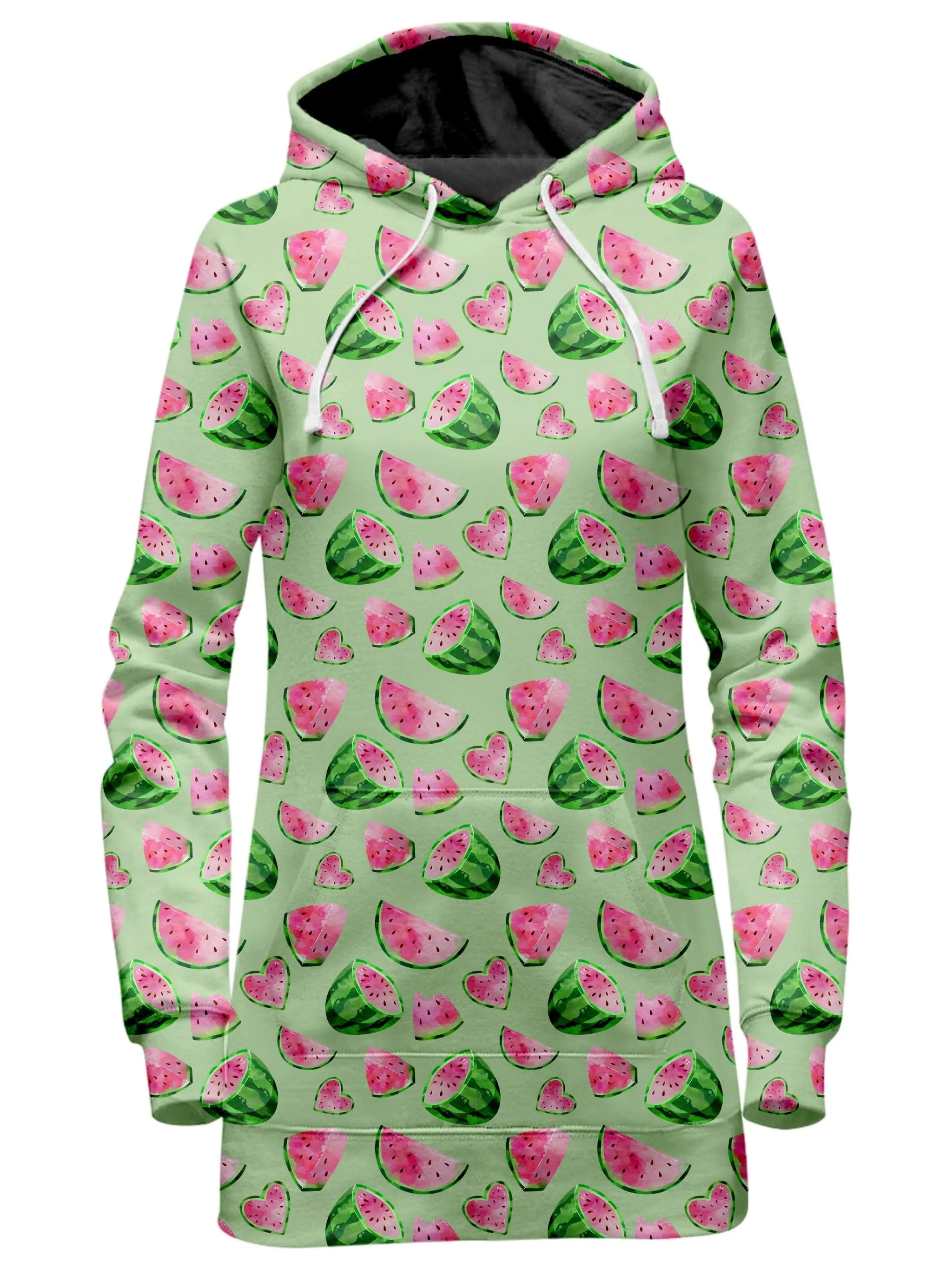 Watermelon Pattern Hoodie Dress and Leggings Combo