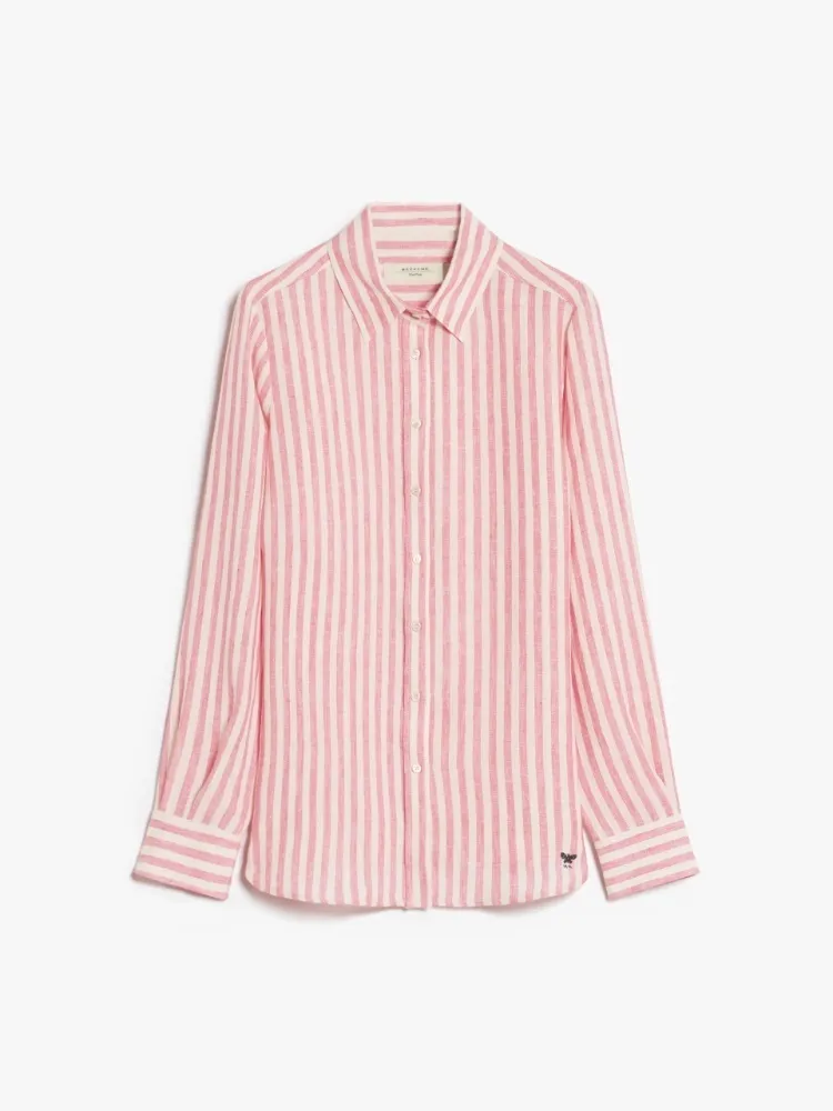 Weekend Max Mara  |Stripes Casual Style Linen Long Sleeves Elegant Style