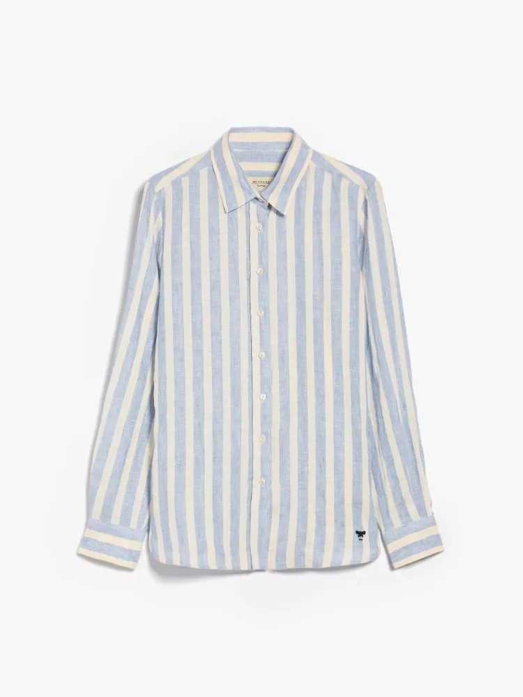 Weekend Max Mara  |Stripes Casual Style Linen Long Sleeves Elegant Style