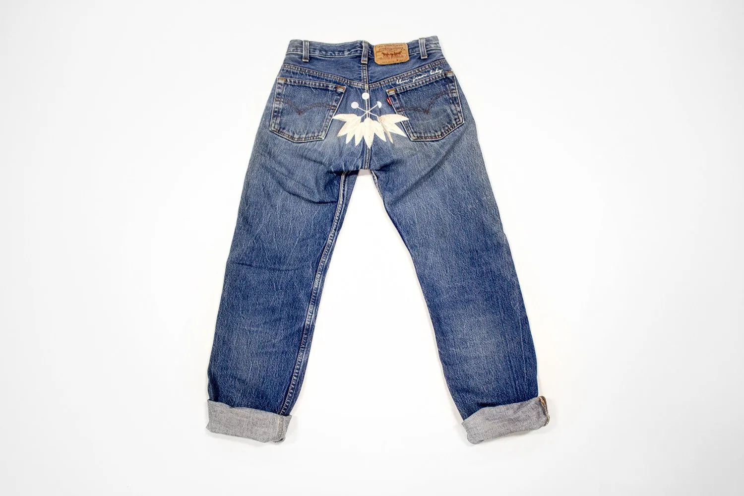 Women’s Vintage Denim Levis Jeans with Embroidery