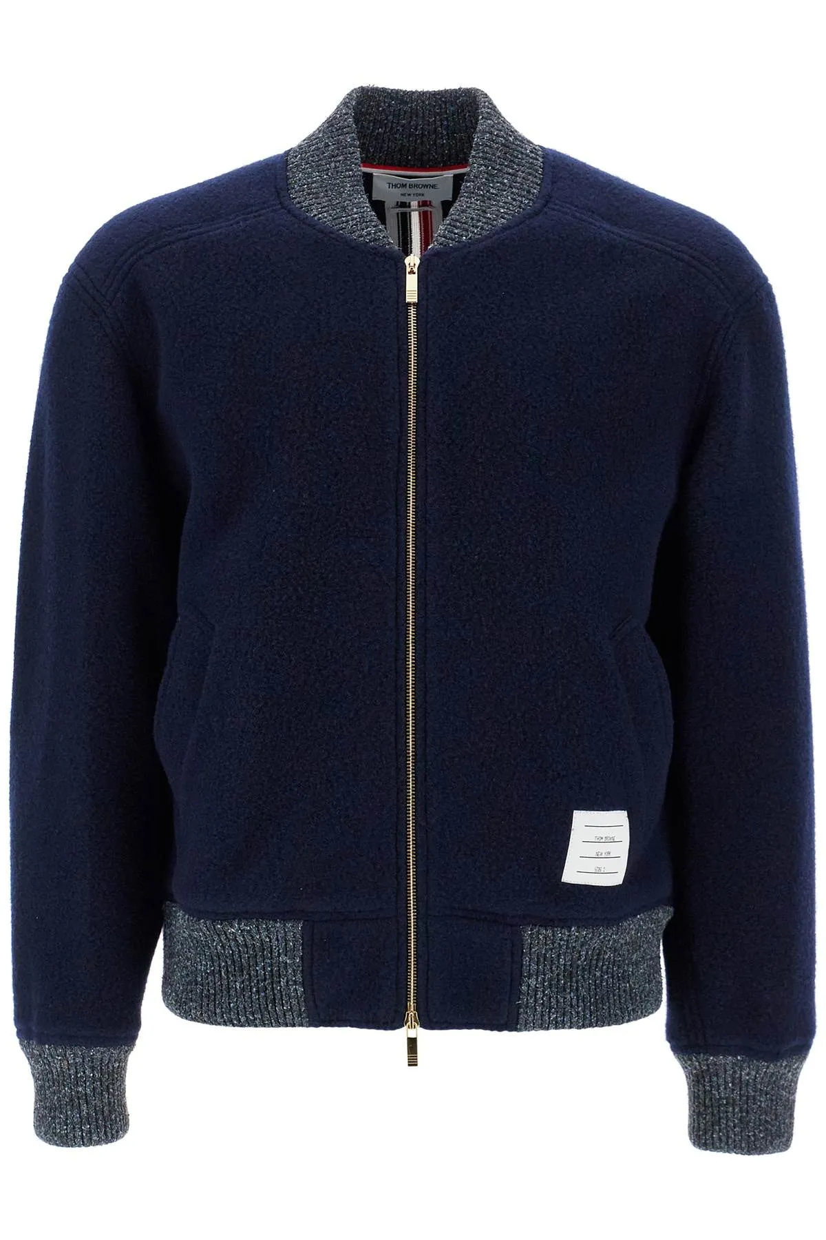 woolen fleece bomber jacket