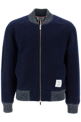 woolen fleece bomber jacket