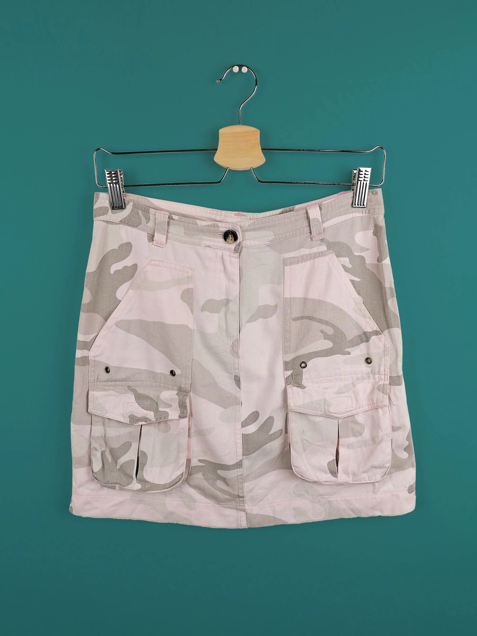 Y2K Mini Skirt Camo Pastel - size M