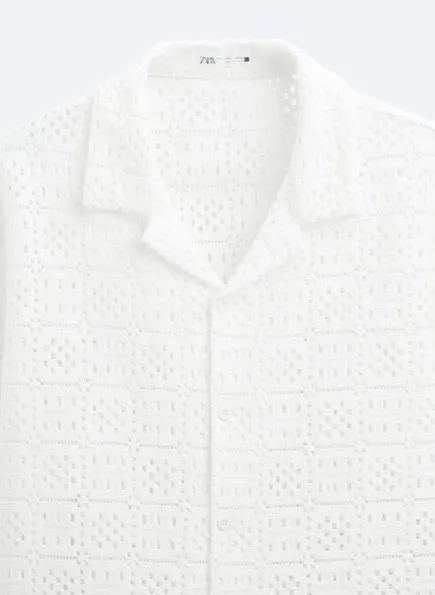 ZARA  |Cotton Short Sleeves Shirts