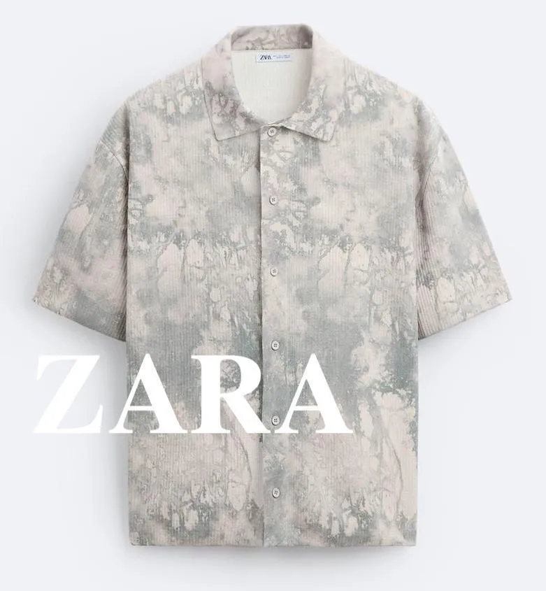 ZARA  |Tie-dye Short Sleeves Shirts